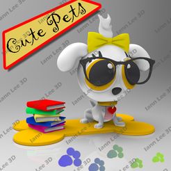 Aghata.jpg 3D-Datei Hund Hund niedlich Cartoon Haustiere・3D-druckbare Vorlage zum herunterladen