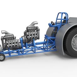 1.jpg 3D file Diecast Pulling tractor with 2 engines V8 Version 4 Scale 1:25・Model to download and 3D print, CosplayItemsRock