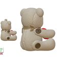 Valentine-Knitting-Bear-and-Pendant-14.jpg Valentine Knitting Bear and Pendant 3D Printable Model