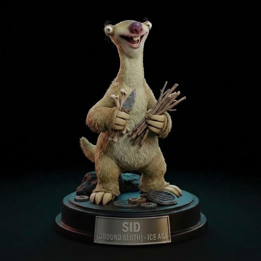 Sid the Sloth – Ice Age 3D model by MiniFAB