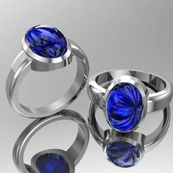 9.jpg STL file simple ovel ring for man・3D printer model to download