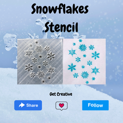 Snowflakes Get Creative as °°) Snowflakes Stencil