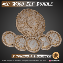 Wood-Elf-Collection.png 3D file WOOD ELF Bundle - Scatter + Tokens - SH22B・3D printable model to download