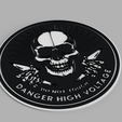 1.png Caution High Voltage Do Not Touch Logo Wall Poster