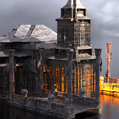 lizard-towers-88.1077.png OBJ file Mining colony Palace halls Kitbash・3D print design to download, aramar