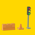 accessories-city-car.png Set 1 city accessories. (traffic light and traffic barricades)