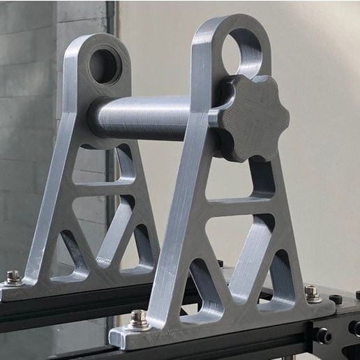 Extended Overhead Filament Spool Holder (Lulzbot TAZ) 3D model