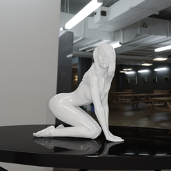 Sculpt-naked-woman-long-hair.png Файл STL Sculpt naked woman long hair・3D-печать дизайна для загрузки