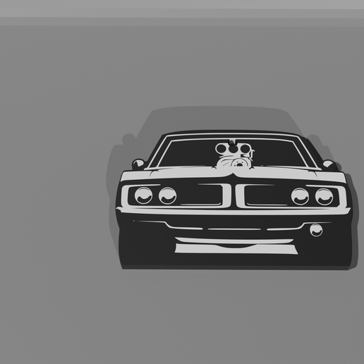 Charger Automobile - Keychain Multicolor 3D model