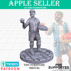 AppleSeller_art.png Файл STL Продавец Apple・Шаблон для 3D-печати для загрузки