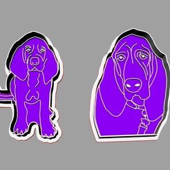 WhatsApp-Image-2021-05-02-at-9.59.12-AM.jpeg STL-Datei BASSET HOUND X 2・3D-druckbare Vorlage zum herunterladen