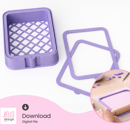 Polymer Clay Thickness Guide Set – 11 Sizes (1mm–6mm) – STL Files + Storage Stand