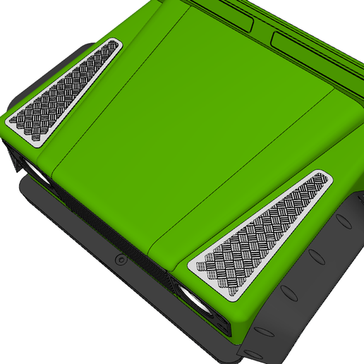 " Stainless steel " fender plates / covers for 1/10 scale Land Rover Defender