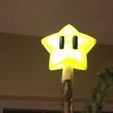 Super_Mario_Star_Tree_Topper_-_min.jpg Mario Star Decorations Xmas Tree Topper with Simple LED Lighting