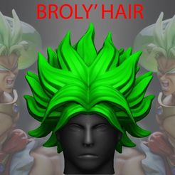 12.jpg Archivo STL Broly Hair - Dragon ball - Para Cosplay・Diseño de impresión en 3D para descargar