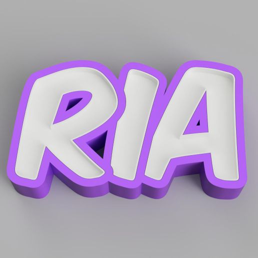 NAMELED RIA - LED LAMP WITH NAME 3D model