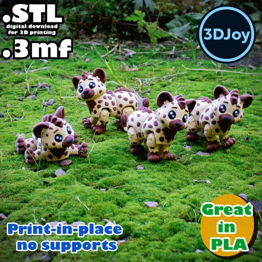 Flexi Hyena STL 3mf 3DJoy