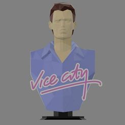 Capture13.jpg Fichier 3D Buste T.Vercetti "Vice city" (no support)・Plan imprimable en 3D à télécharger