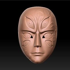 Koku-1.jpg Fichier OBJ Masque Kokushibo・Design pour impression 3D à télécharger