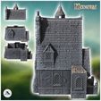 2.jpg Large medieval mansion with access staircase and tiled roof (35) - Medieval Middle Earth Age 28mm 15mm RPG Shire