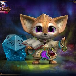 ClericFox_RENDER.jpg STL file Kit the Fox Cleric - Pre-supported・Model to download and 3D print