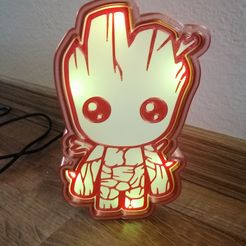 IMG_20230905_094037.jpg Archivo STL LÁMPARA LED BABY GROOT・Plan de impresión en 3D para descargar