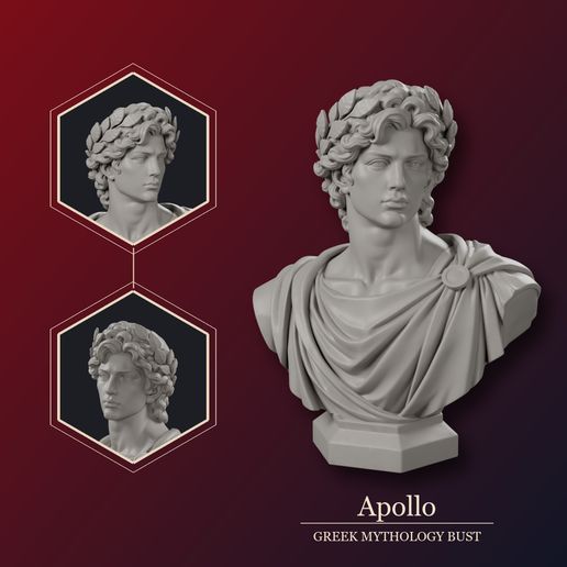Apollo Bust - Greek God Statue (God of music)