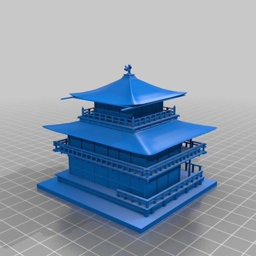 🏠 金閣寺（Kinkakuji）3Dデータ・Free 3D File for ・Cults