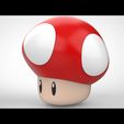 BOMBE.27.jpg Mushroom "Super" Retro 3D - Fan Art Figurine (Geek / Gaming Decoration)