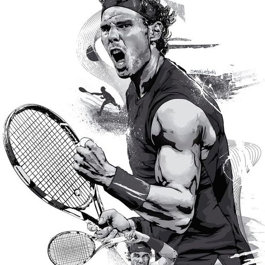 🖼️ FRAME DECORATION RAFAEL NADAL Grand Format #1 FRAME
