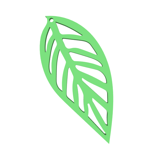 Leaf Earrings 3D model