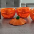 IMG_20230904_134657.jpg 3 happy Halloween pumpkins (candle holder, plant base, and candy bowl)