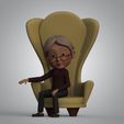 untitled.325.jpg The old Ellie and Carl sit together - Topcake for wedding 3D print model