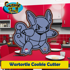 008-Wartortle-2D.png STL file Wartortle Cookie Cutter・Design to download and 3D print