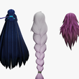 09.png 20 STYLIZED FEMALE HAIR MODELS PACK 5