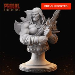 resize-barbaro-mmf-01.jpg 3D-Datei Barbar - Thurkal-Büste (Dungeons and Dragons | Hero Quest)・3D-druckbares Design zum Herunterladen