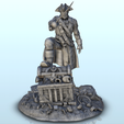 3.png Pirate with sword on treasure chest (2) - Pirate Jungle Island Beach Piracy Caribbean Medieval
