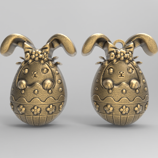 easter egg bunny decor 3 3D model