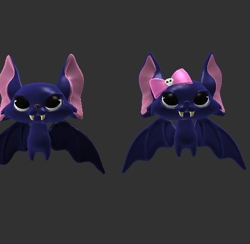 VAMPIRES/ VAMPIRE BATS CUTE BOY GIRL 3D model