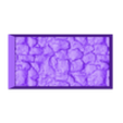Rocks001_60x30mm_rect_base_hollow_PRINT.stl Square and Rectangle Bases Set – Rocks 1 Texture (20–150mm) | Perfect for Tabletop Wargames & RPG's