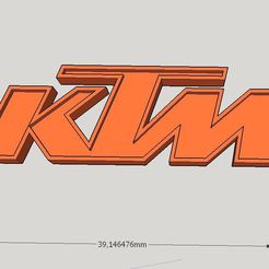 KTM_Logo_Keychain_-_SketchUp_Make.jpg STL-Datei KTM logo keychain kostenlos・3D-Drucker-Design zum herunterladen