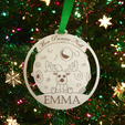 Boule-de-Noel-Modele-5.png Pack of 5 personalized wooden Christmas ornaments - Laser engraved (Lasercut Files / SVG )