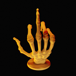maozinha2.png STL file Middle-finger skeleton hand・Model to download and 3D print
