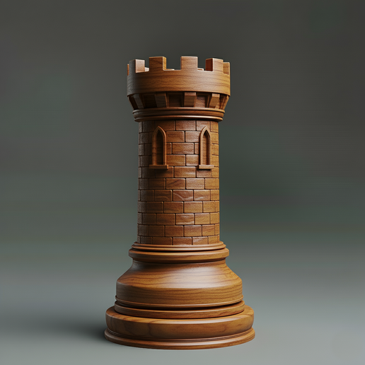 ♟️ Medieval British Rook Chess Piece・ STL File for 3D printing・Cults