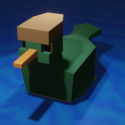 DetectiveDuck.png Detective Duck (Low Poly Stylized Duck)