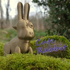 Cute_rabbit_title_carre_2.jpg Файл STL Cute Rabbit・Идея 3D-печати для скачивания