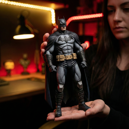 Dark Nocturnal Superhero 3D Model | Vigilante Miniature STL File (Digital Download)