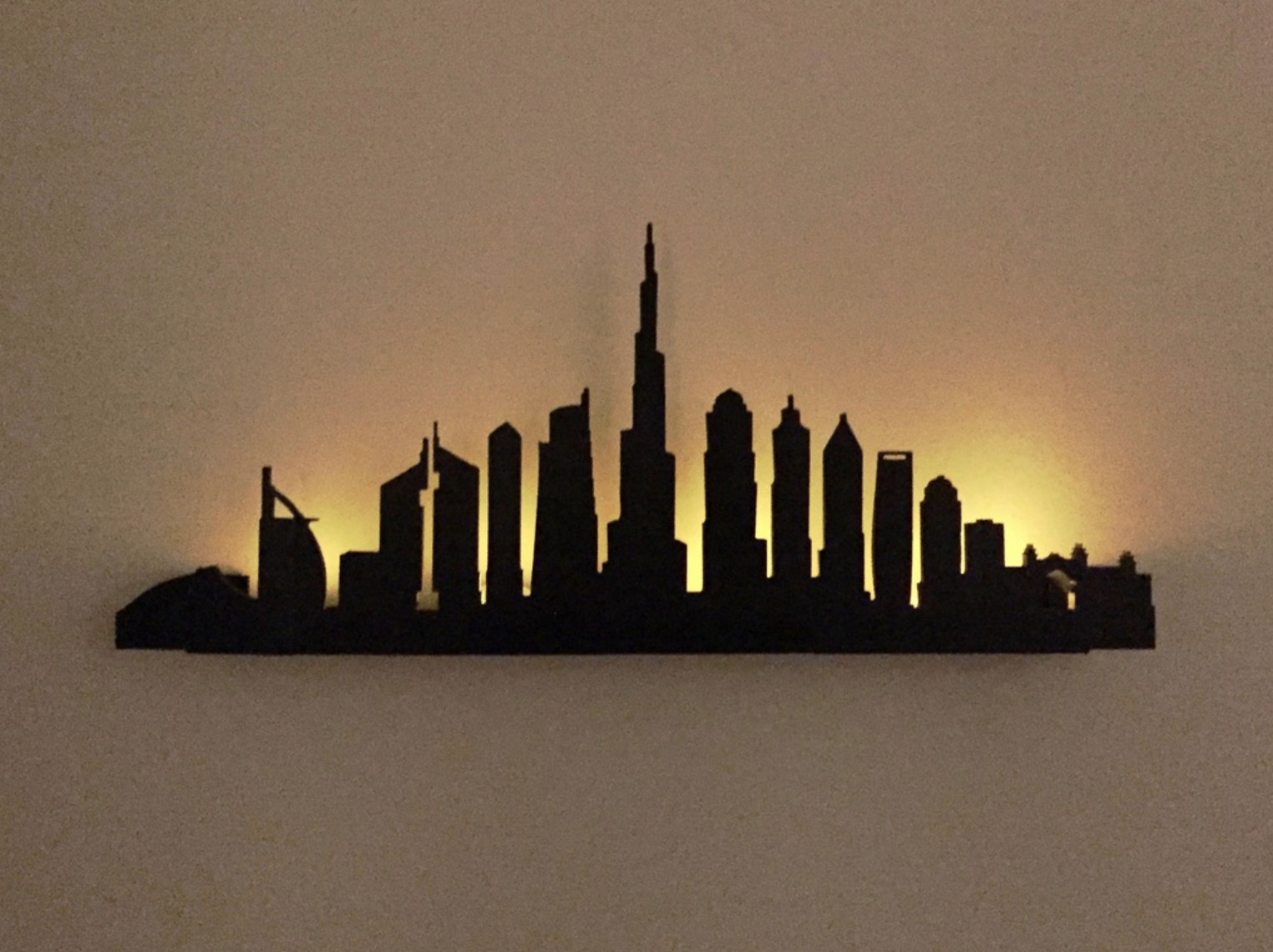 Capture d’écran 2017-11-06 à 14.27.33.png Download free STL file Dubai Silhouette Wall Decor • 3D print design, milasls