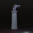 Pillar3FS.png Flying Cat on Pillar DND miniature - Pre Supported