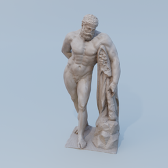 render1.png STL file Hercules statue・Design to download and 3D print